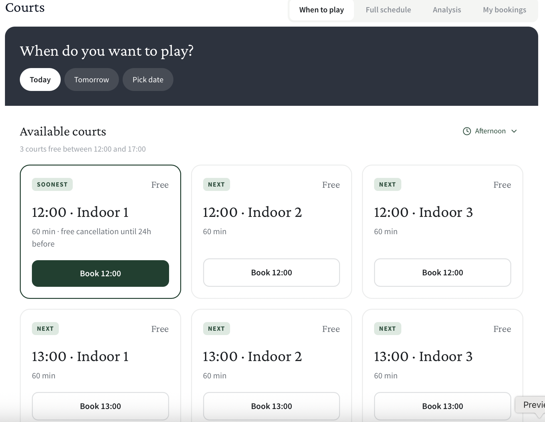 Padel court booking and in-app payments on Grex Social